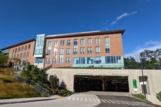 Entrance to ECSC Errik and Emily Anderson Parking Garage
