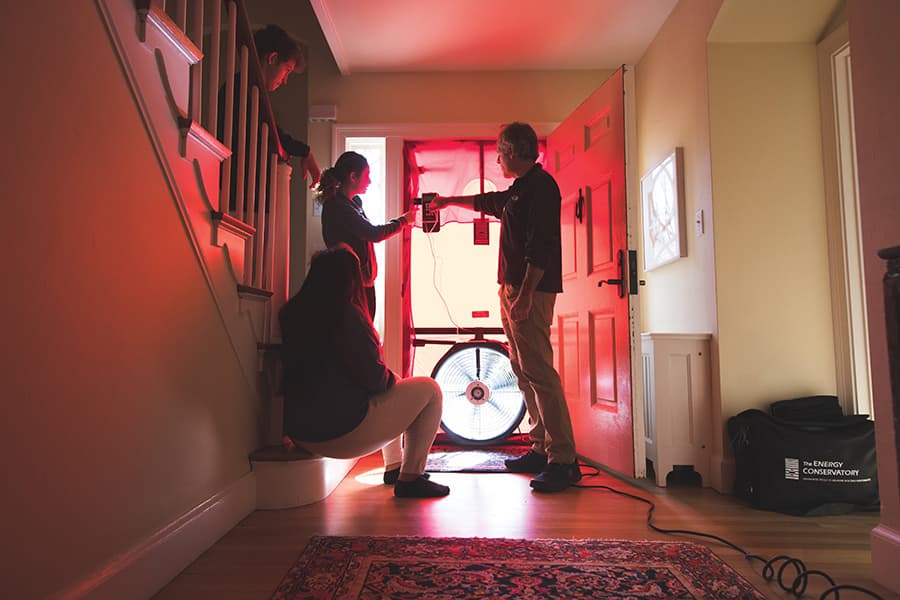 Energy audit at montgomery fellow house