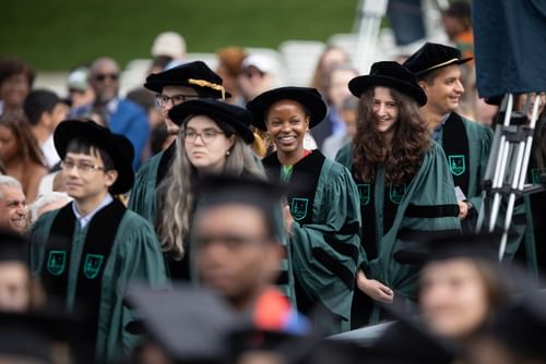 Recent Dartmouth Engineering PhD graduates at graduation.