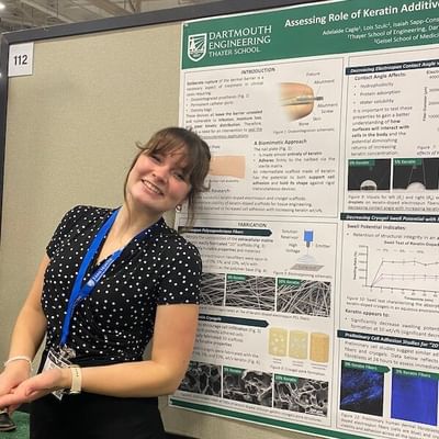Adelaide Cagle with her poster