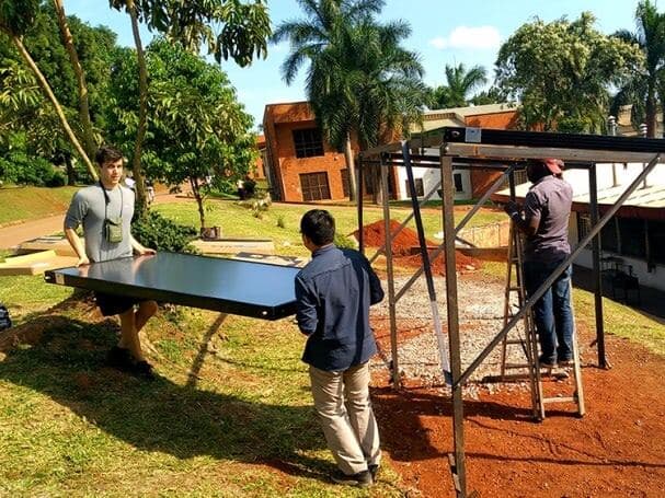 DHE installs solar panels