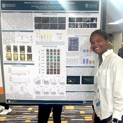 Karina Mitchell '23 with her poster