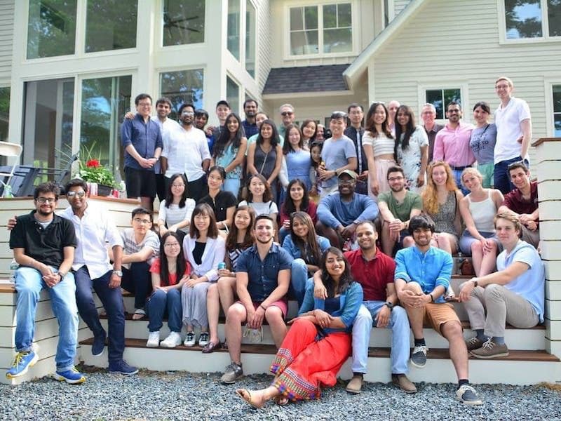 MEM enjoys a picnic at Professor Geoff Parker's house