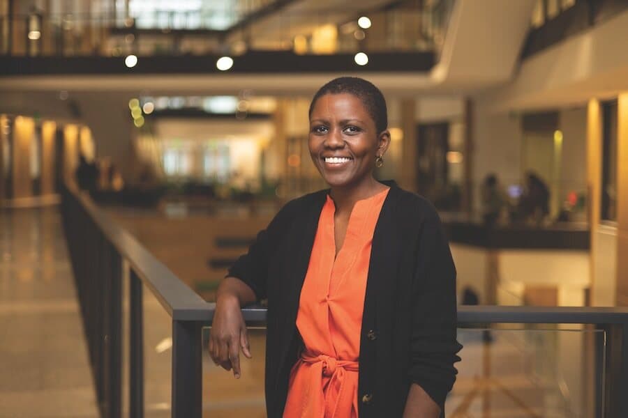 Rose Mutiso inside Dartmouth's Engineering and Computer Sciences Center