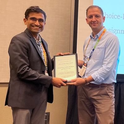 Professor Vikrant Vaze at the INFORMS annual meeting in Phoenix.
