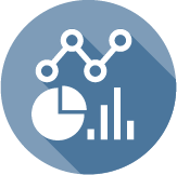 a bar graph, pie chart, and line graph represent the data analytics focus area
