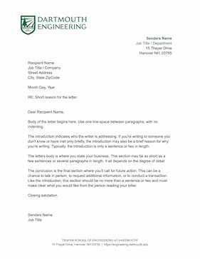 screenshot of Dartmouth Engineering downloadable digital letterhead