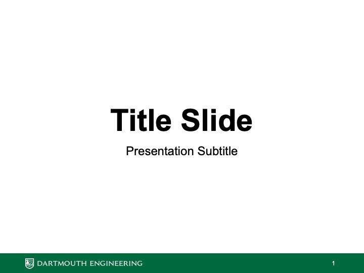 Screenshot of standard width title slide template