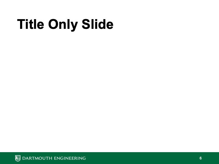 Screenshot of standard width title only slide template